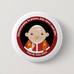 St. John XXIII 6 Cm Round Badge