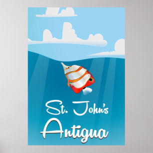 St. John's, Antigua and Barbuda Travel Poster