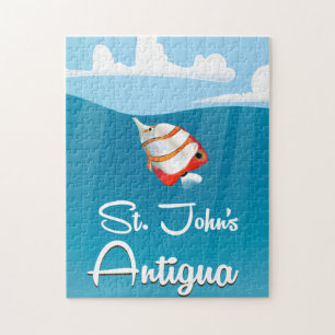 St. John's, Antigua and Barbuda Travel Poster Jigsaw Puzzle