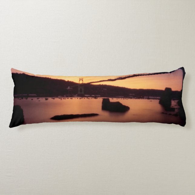 St Johns Bridge Sunset Body Cushion (Front)