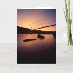 St Johns Bridge Sunset Card