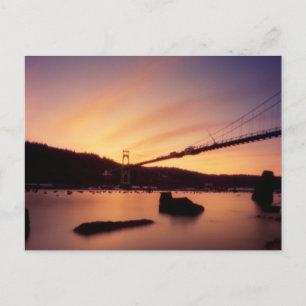 St Johns Bridge Sunset Postcard