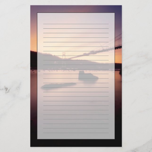 St Johns Bridge Sunset Stationery (Front)