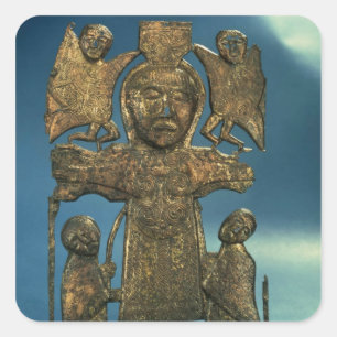 St. John's Crucifixion Plaque, late 7th Century Square Sticker