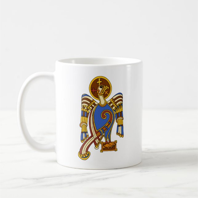 St. John's Eagle Celtic Knot Irish Mediaeval Art Coffee Mug (Left)