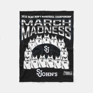 St. John's March Madness 2025 Men's Sketll Nil  Fleece Blanket