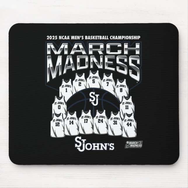 St. John's March Madness 2025 Men's Sketll Nil  Mouse Pad (Front)