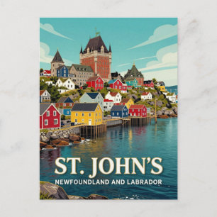 St. John's Newfoundland and Labrador Coastal 💎 Postcard