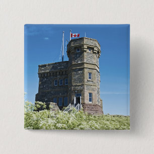 St. John's, Newfoundland, Canada, Cabot Tower, 15 Cm Square Badge