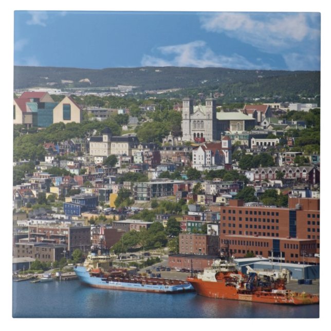 St. John's, Newfoundland, Canada, the coastline Ceramic Tile (Front)