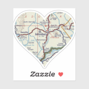 St. Johnsbury VT Retro Map