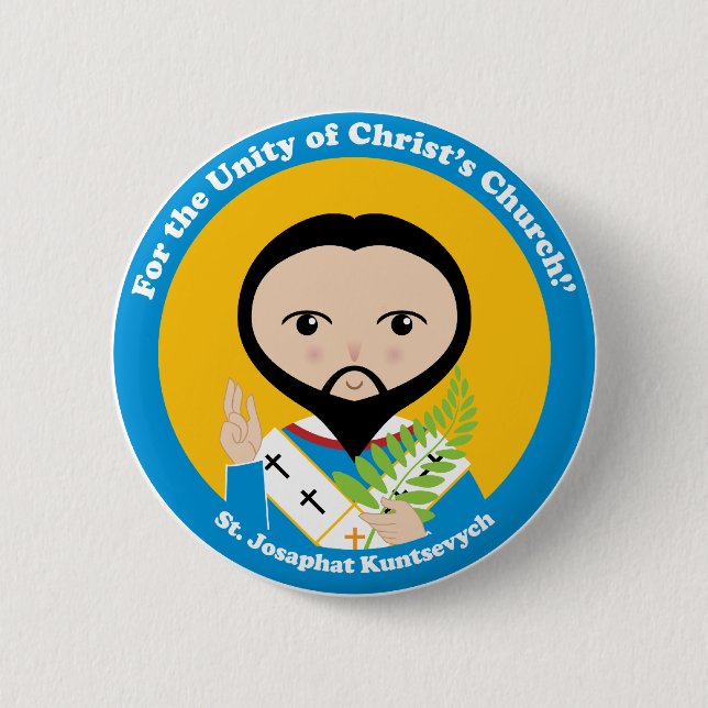 St. Josaphat Kuntsevych 6 Cm Round Badge (Front)