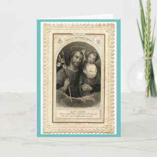 St.Joseph And Jesus Father's Day Greeting Card