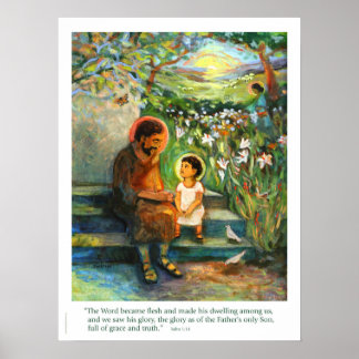 St. Joseph and Jesus Talk, Holy Family poster