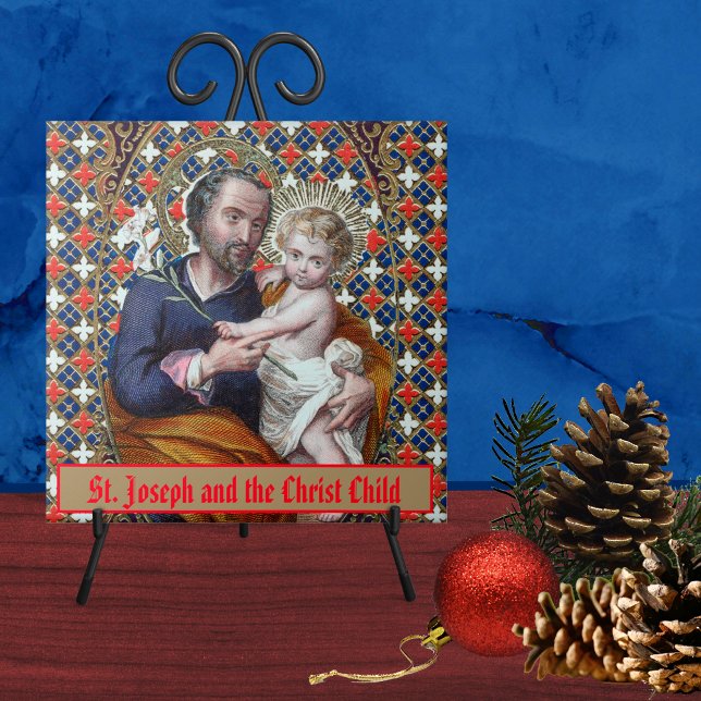 St. Joseph and the Christ Child (DPT 002) Ceramic Tile (Creator Uploaded)