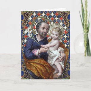 St. Joseph and the Christ Child (DPT 002) Holiday Card