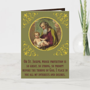St. Joseph Baby Jesus Feast Novena Day Card