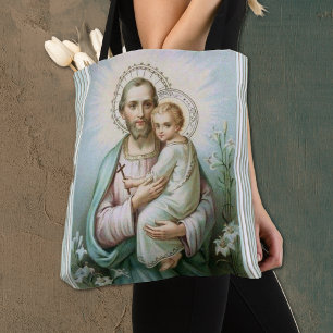 St. Joseph Baby Jesus Tote Bag