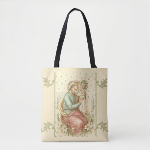 St. Joseph & Baby Jesus Tote Bag