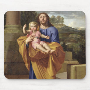 St. Joseph Carrying the Infant Jesus, 1665 Mouse Pad
