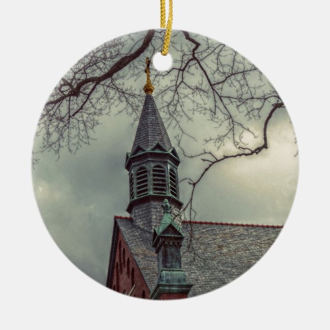 St Joseph Chapel Ceramic Tree Decoration (Front)