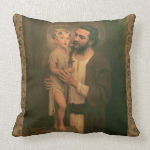 St. Joseph & Child Jesus C. Bosseron Chambers Cushion