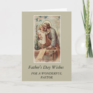 St. Joseph & Child Jesus Father's Day PASTOR Card