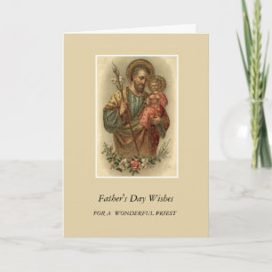 St. Joseph & Child Jesus Father's Day Priest Card