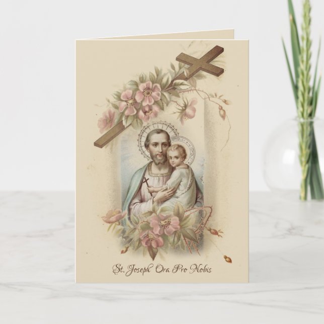 St. Joseph Child Jesus Religious Traditional Card (Front)