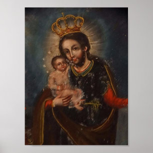 St Joseph Crowned with Infant Jesus Poster
