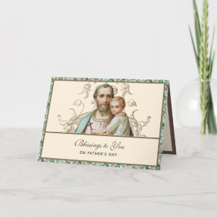 St. Joseph Fathers Day Jesus Religious Card