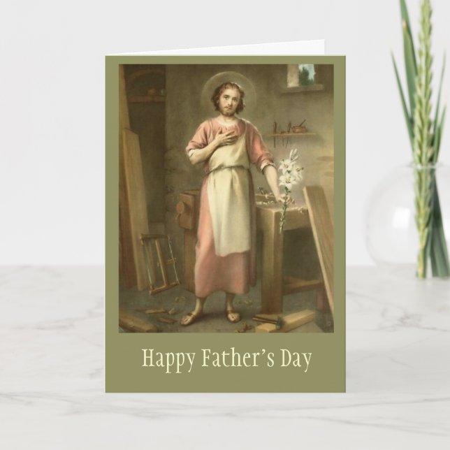 St. Joseph  FATHER'S DAY Lily Card (Front)