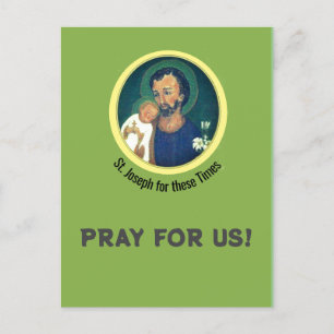 St Joseph for these Times Folded Greeting Card
