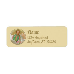 St. Joseph from a ‘Pilgrimage Card’ (Detail; B 01) Return Address Label