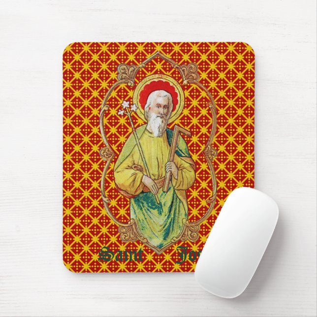 St. Joseph from a Trade Card (TC 01) Mouse Pad (With Mouse)