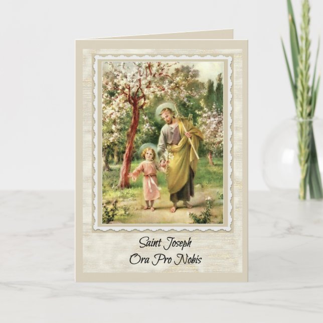 St. Joseph Greeting Card w/prayer inside (Front)