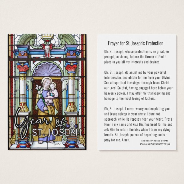 St. Joseph Jesus Catholic Protection Prayer (Front & Back)