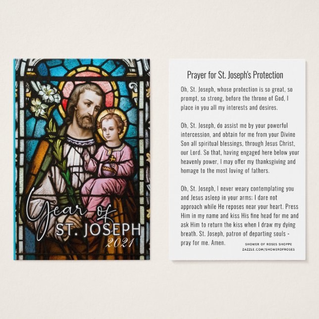 St. Joseph Jesus Catholic Protection Prayer (Front & Back)