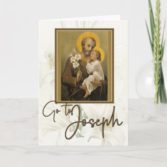 St. Joseph Jesus Catholic Religious Pope Pius IX Holiday Card (Front)