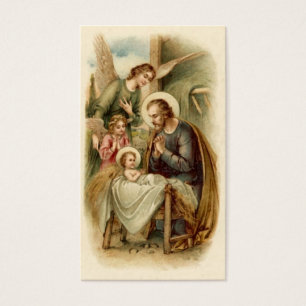 St. Joseph Nativity Prayer Card (Mt 1:20-21)