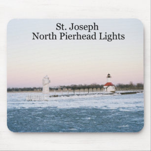 St. Joseph North Pier Lights mousepad