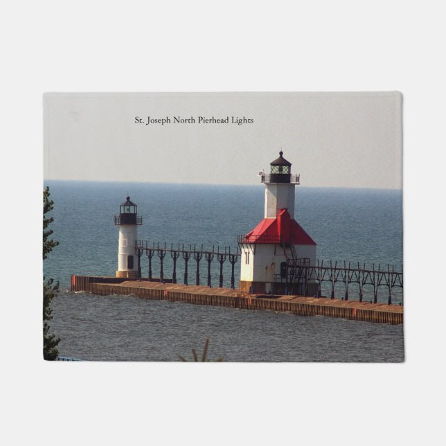 St. Joseph North Pierhead Lights door mat (Front)
