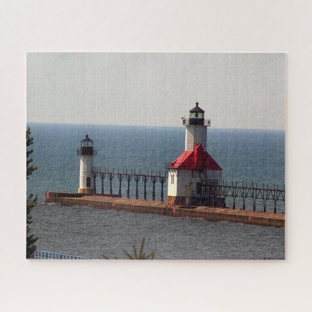 St. Joseph North Pierhead Lights Jigsaw Puzzle (Horizontal)