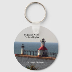 St. Joseph North Pierhead Lights key chain