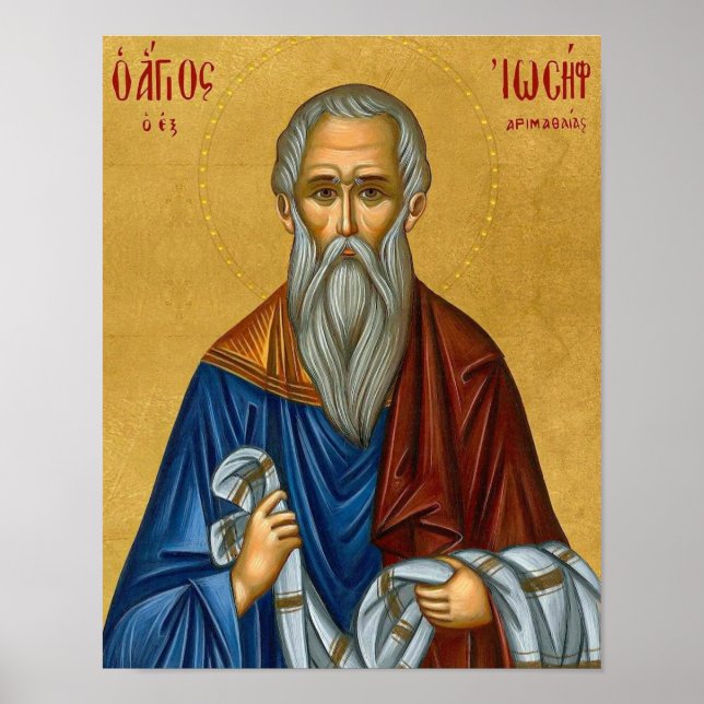 St. Joseph of Arimathea Orthodox Icon Print        (Front)