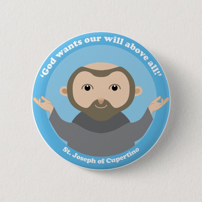 St. Joseph of Cupertino 6 Cm Round Badge (Front)