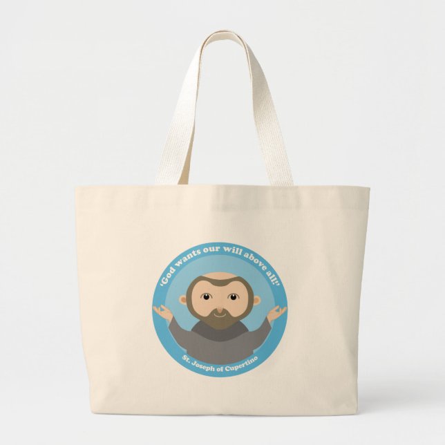 St. Joseph of Cupertino Large Tote Bag (Front)