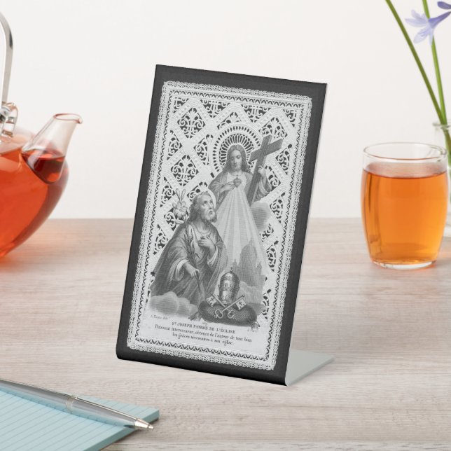 St. Joseph, Papal Symbols, and the SHJ (LT 02) Pedestal Sign (In SItu)