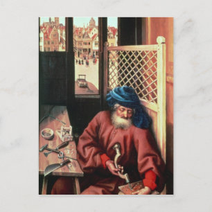 St. Joseph Portrayed as a Mediaeval Carpenter Postcard
