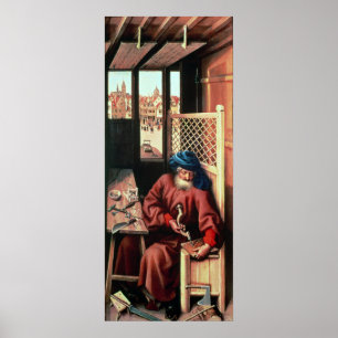 St. Joseph Portrayed as a Medieval Carpenter Poster